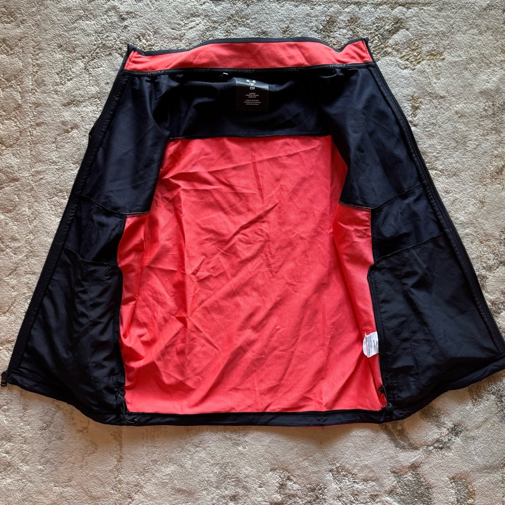 Under Armour Venom Red Men’s Storm Windstrike Full Zip Jacket Long Sleeve - Picture 7 of 10
